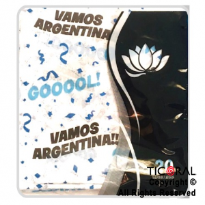 SERVILLETA 33X33 DECORADA VAMOS ARGENTINA x 20